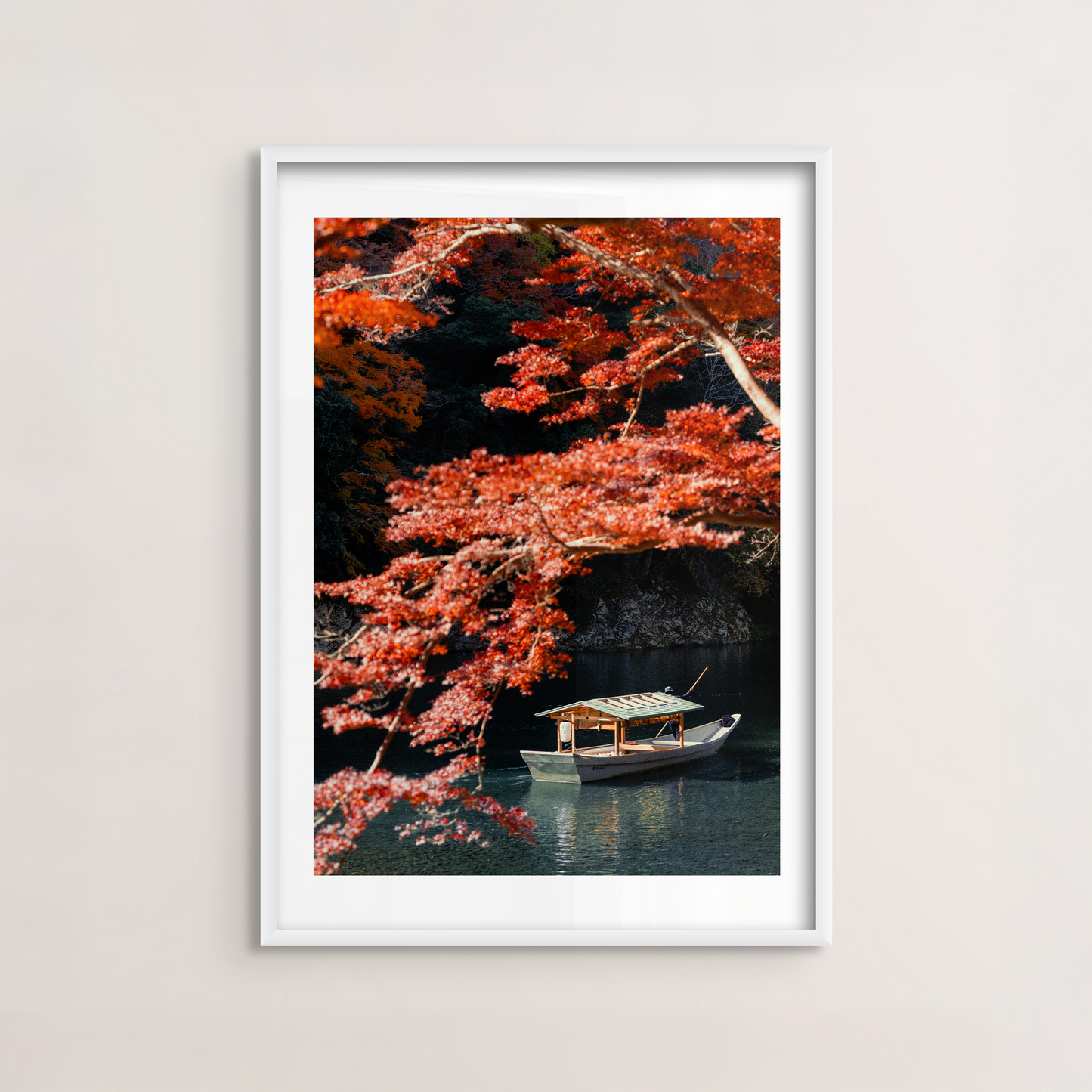 Boat Under Momiji
