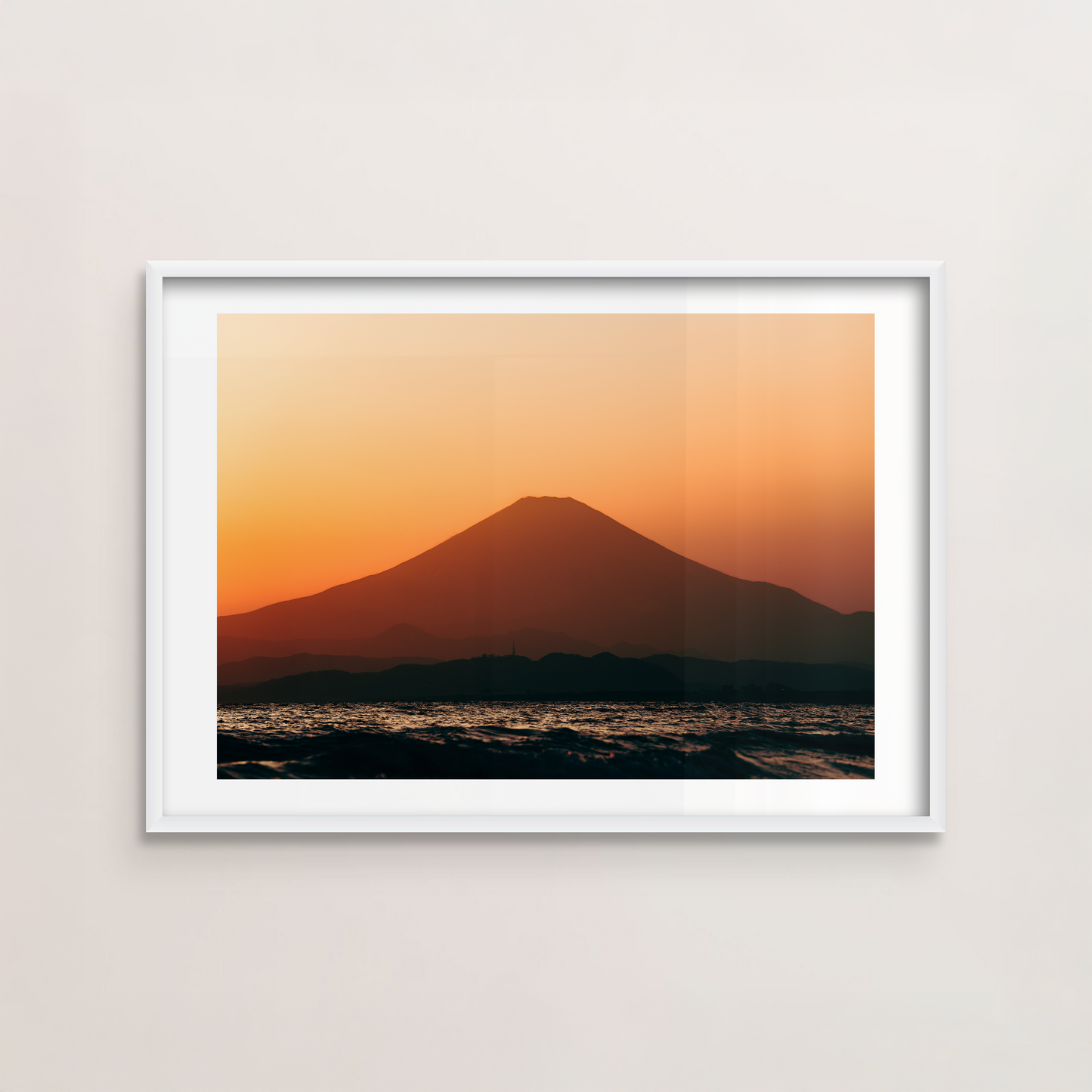 Sunset over Mount Fuji