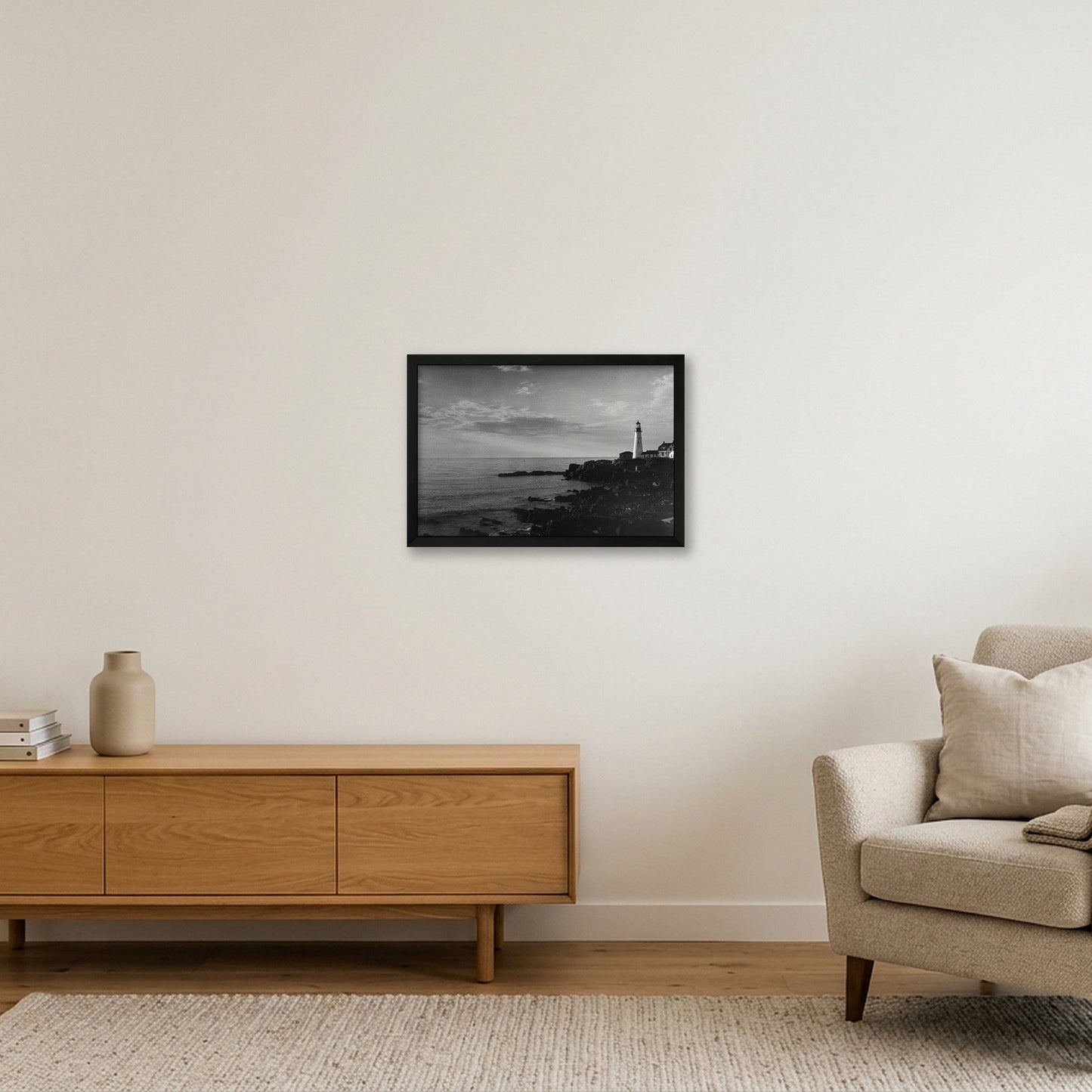 Maine Panorama — 45×30cm, 18×12" Black Frame