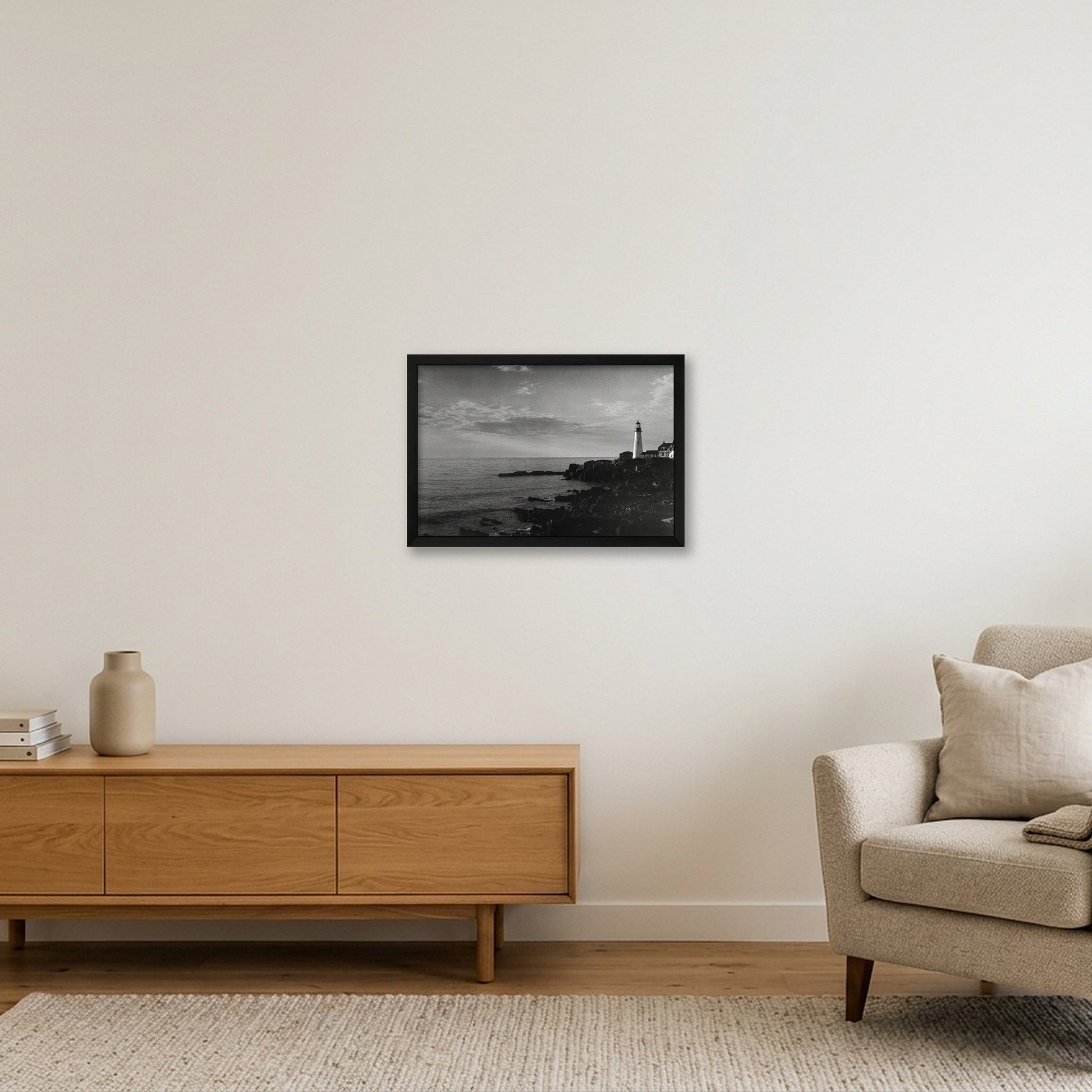 Maine Panorama — 45×30cm, 18×12" Black Frame