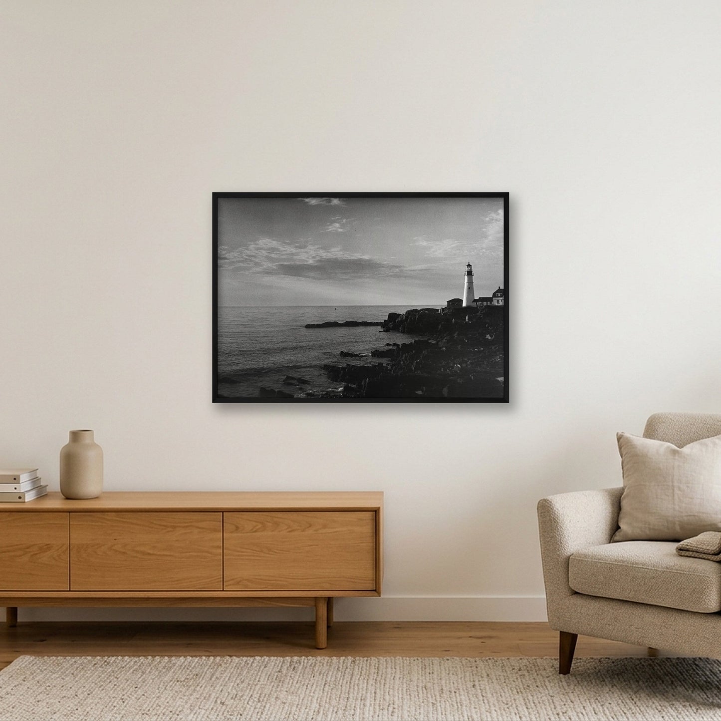 Maine Panorama — 100×70cm, 39×28" Black Frame