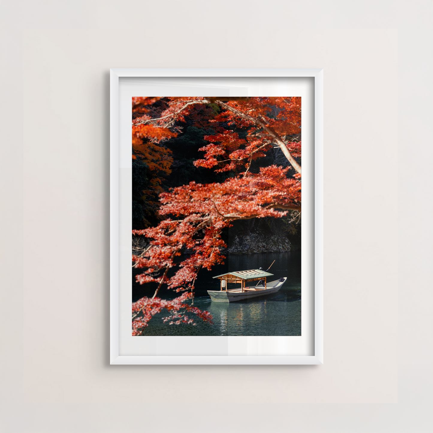 Boat Under Momiji