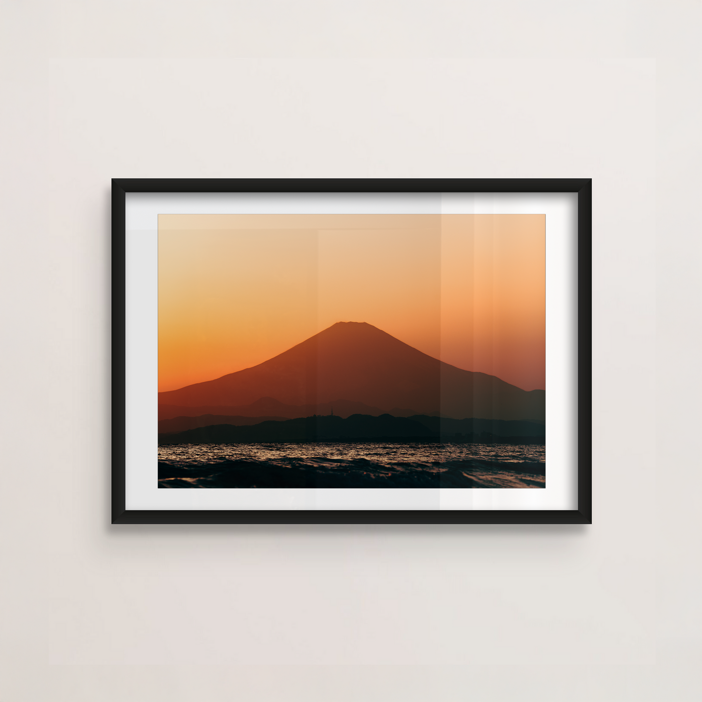 Sunset over Mount Fuji