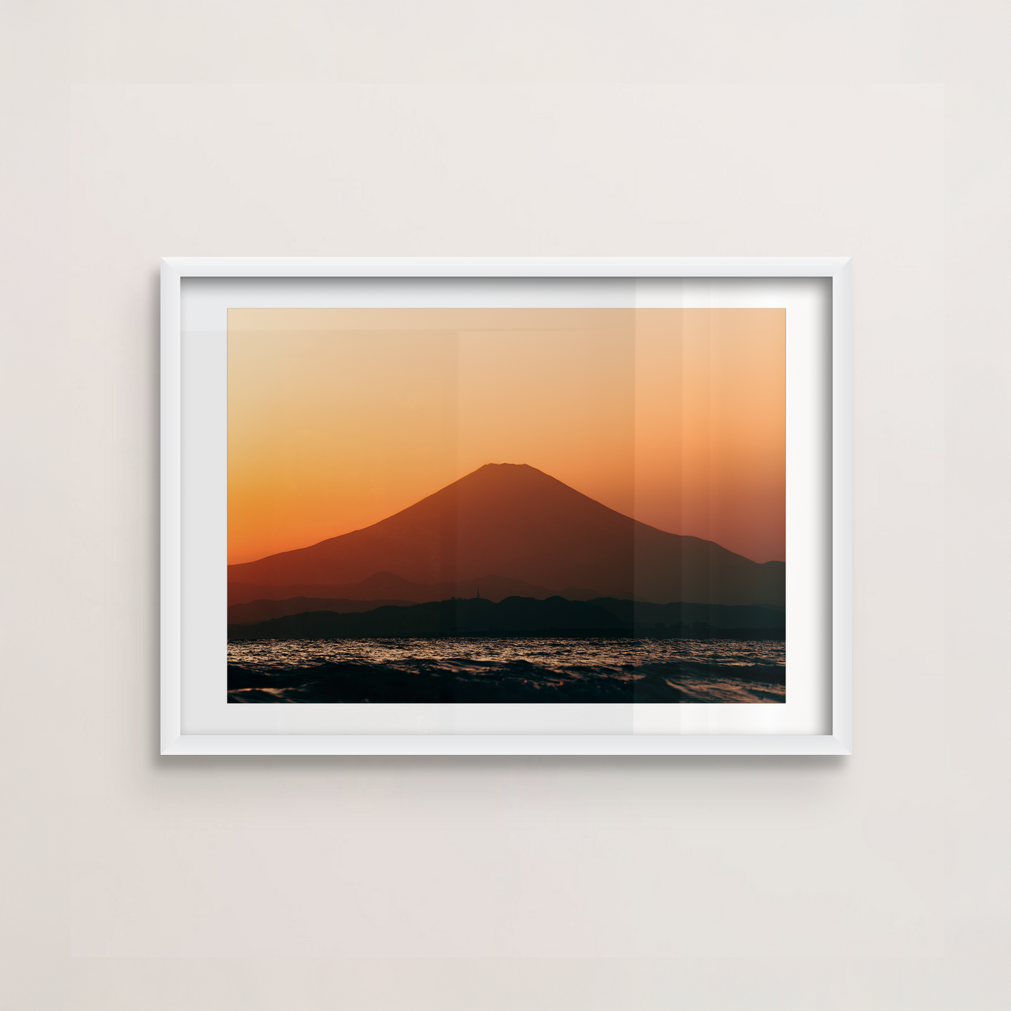 Sunset over Mount Fuji